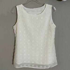 NWOT Chiffon Polka Dot Sleeveless Blouse